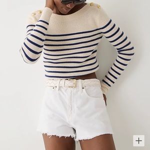 NWT J. Crew relaxed denim short in white wash size 27